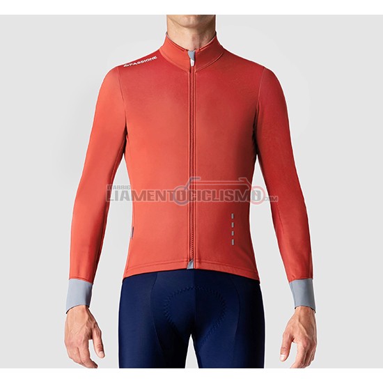 Abbigliamento Ciclismo La Passione Manica Lunga 2019 Arancione Grigio